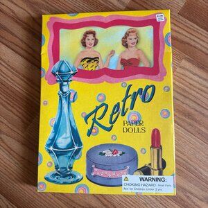 Retro Paper Dolls 1950s Style Fashions Dress-up Set 2 Cardboard Models 6 sheets